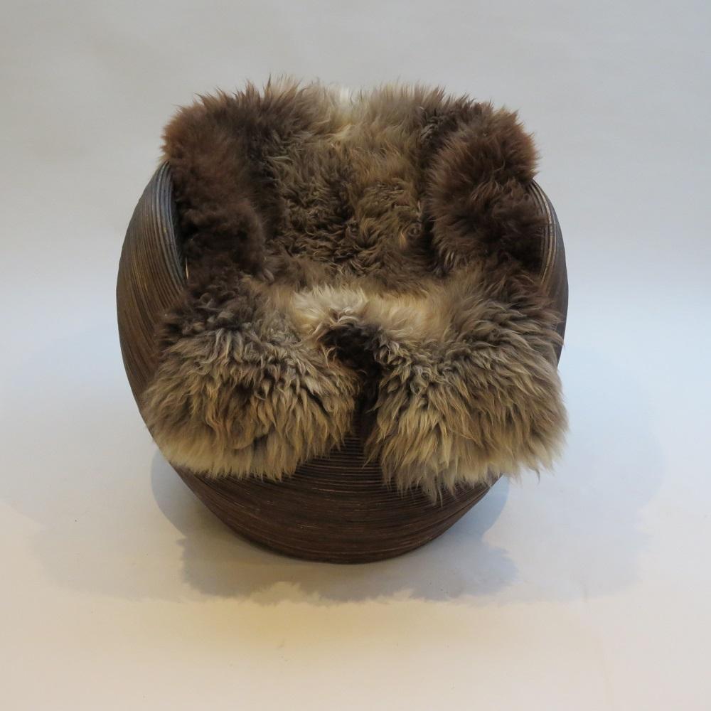 1970s Habitat Garden Rattan Spherical Chair 5