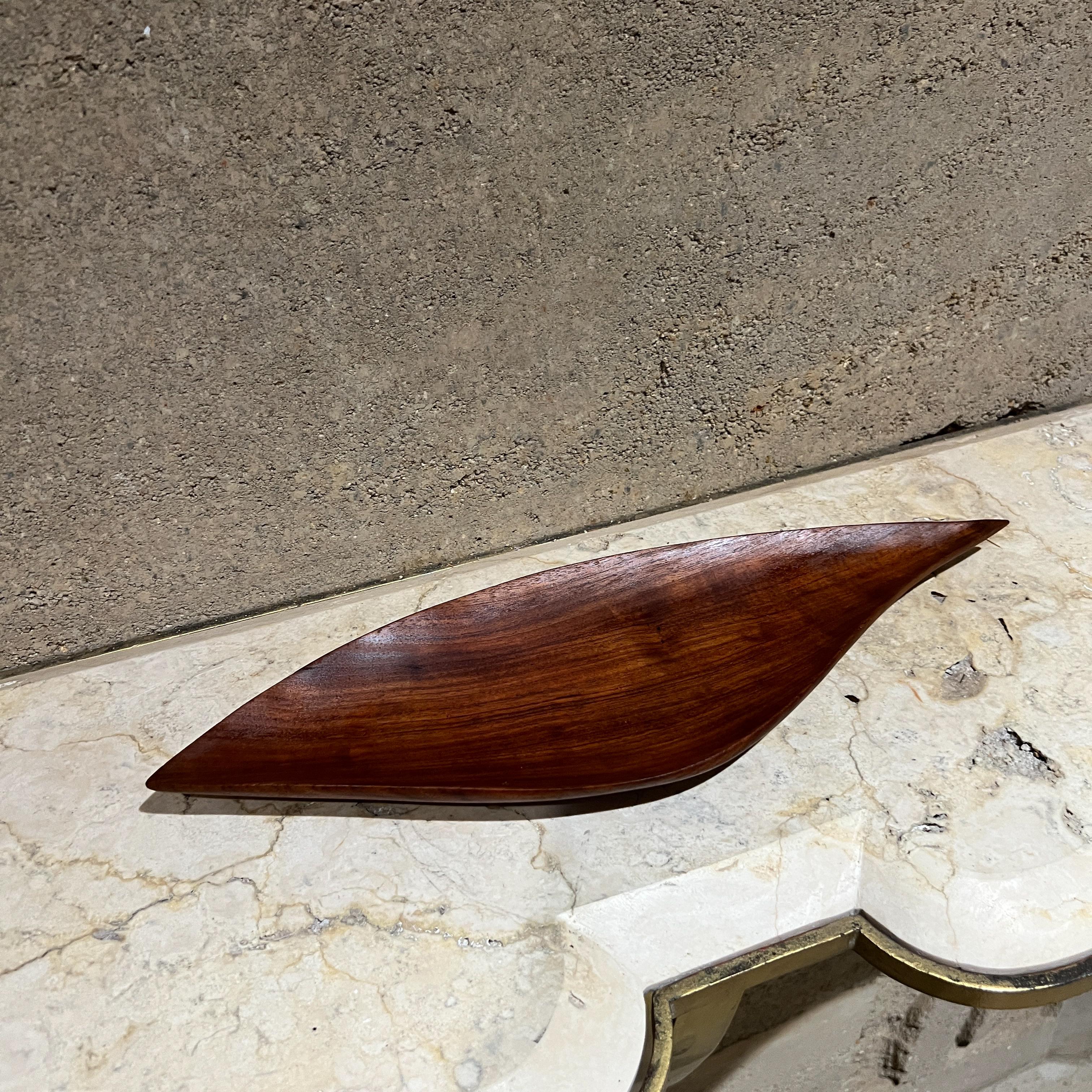 20th Century 1970s Haitian Tropical Mahogany Sculptural Wood Tray For Sale