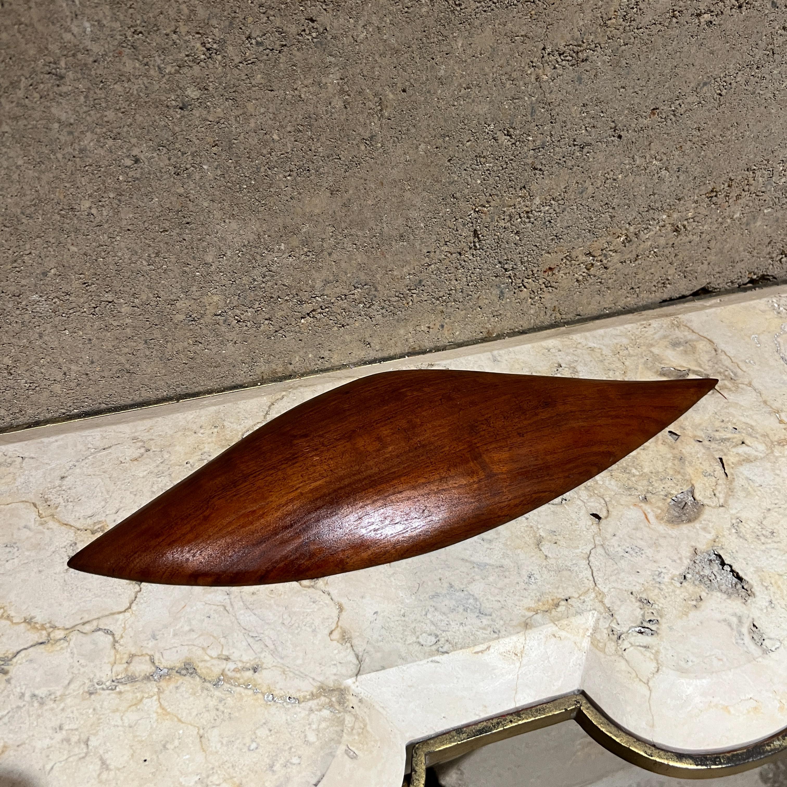 1970s Haitian Tropical Mahogany Sculptural Wood Tray For Sale 1