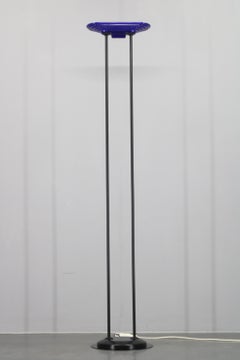 1970s Halogen Floor Lamp With Glass Shade , Europe