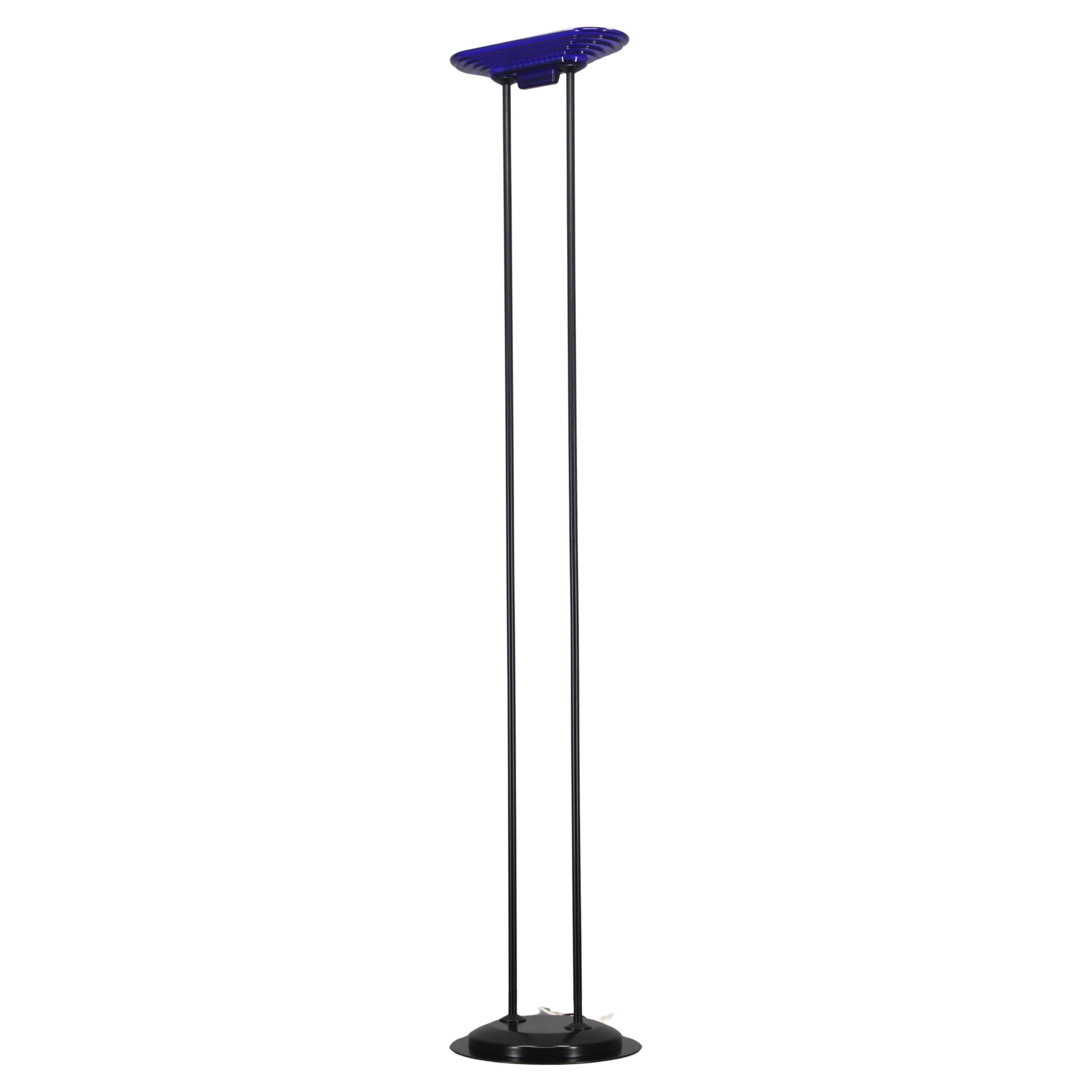 1970s Halogen Floor Lamp With Glass Shade , Europe