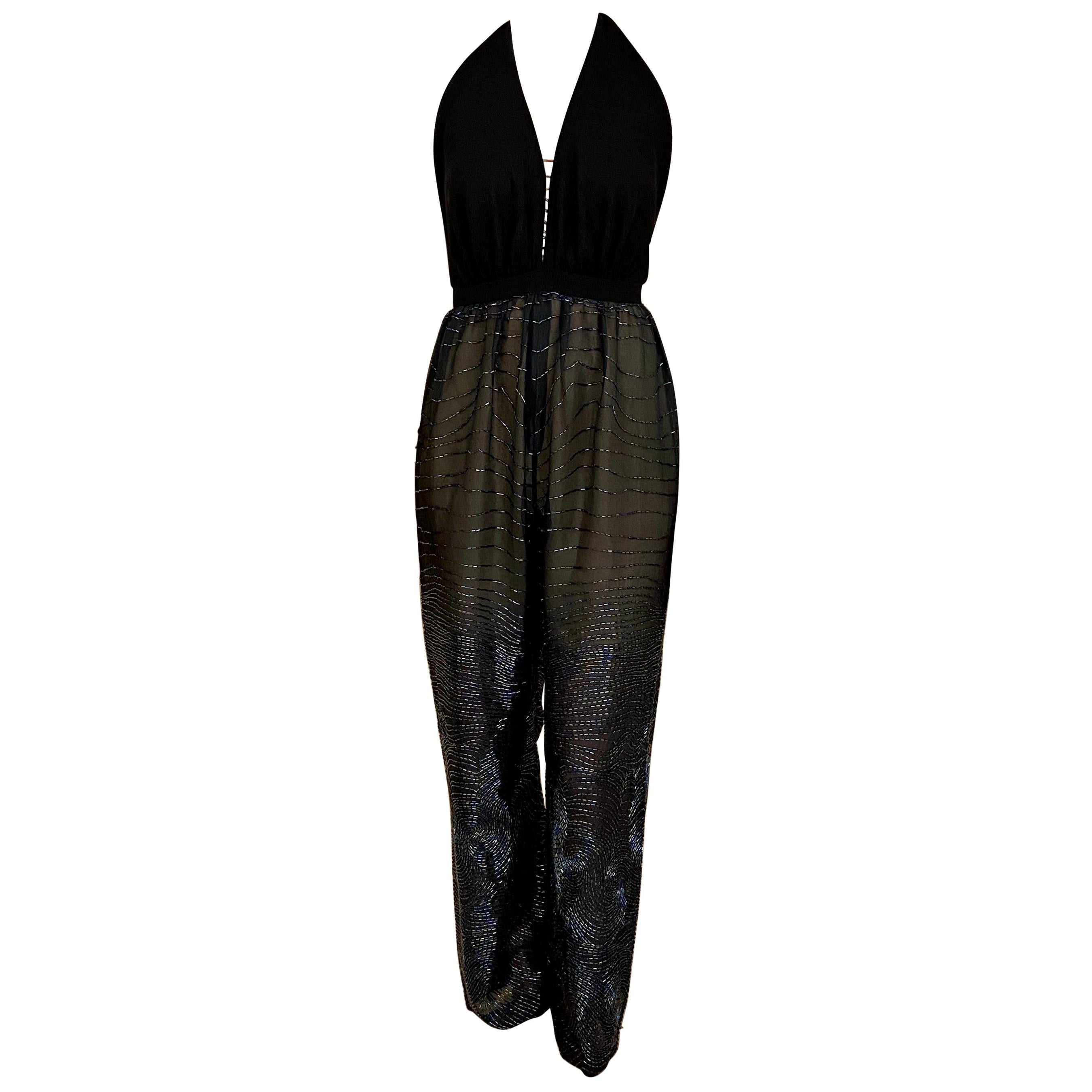 Halston jumpsuit vintage discount