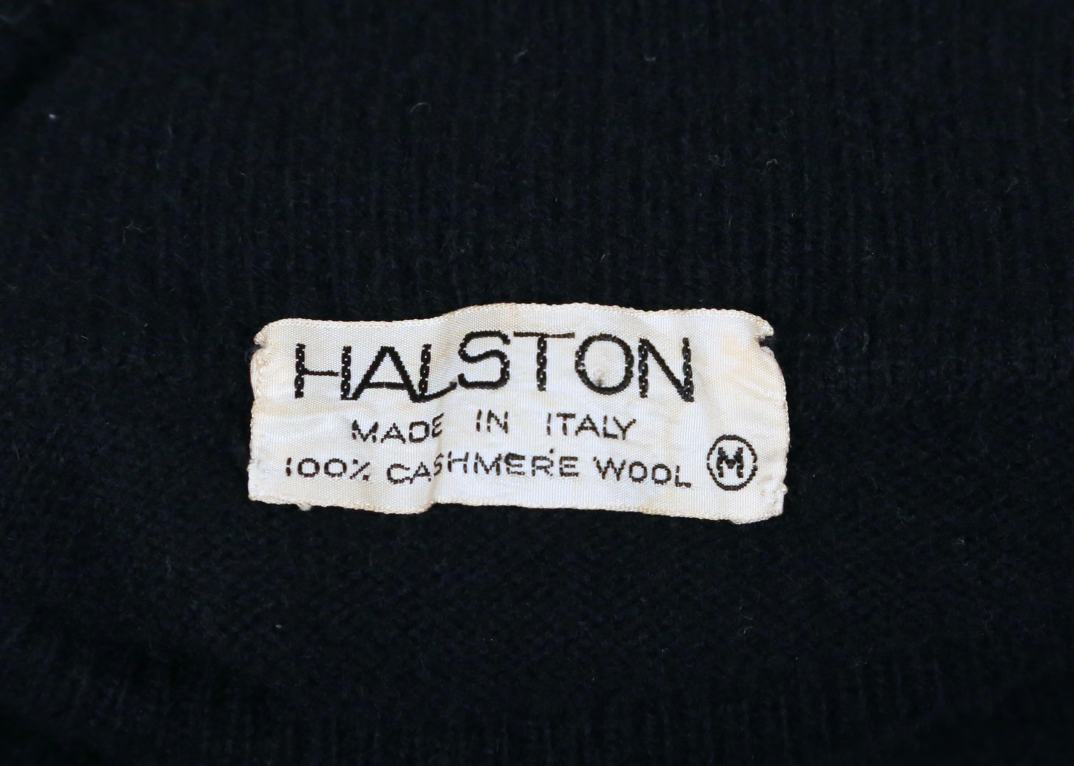 1970's HALSTON black cashmere maxi dress 2