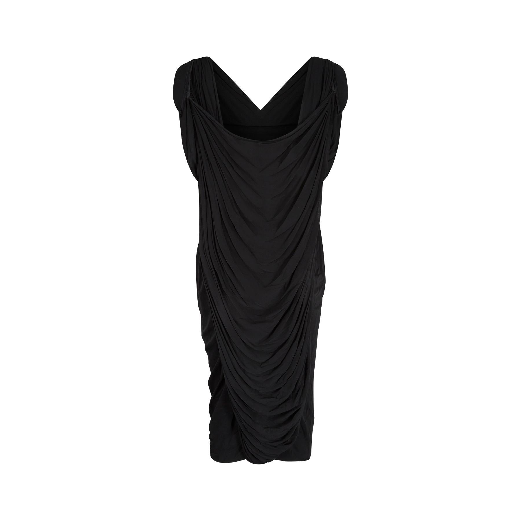 Halston Schwarzes Label Couture Jersey-Kleid, 1970er Jahre im Zustand „Gut“ im Angebot in London, GB