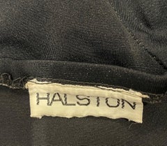 1970s Halston Black Strapless Bandeau Keyhole Vintage 70s Swimsuit / Bodysuit