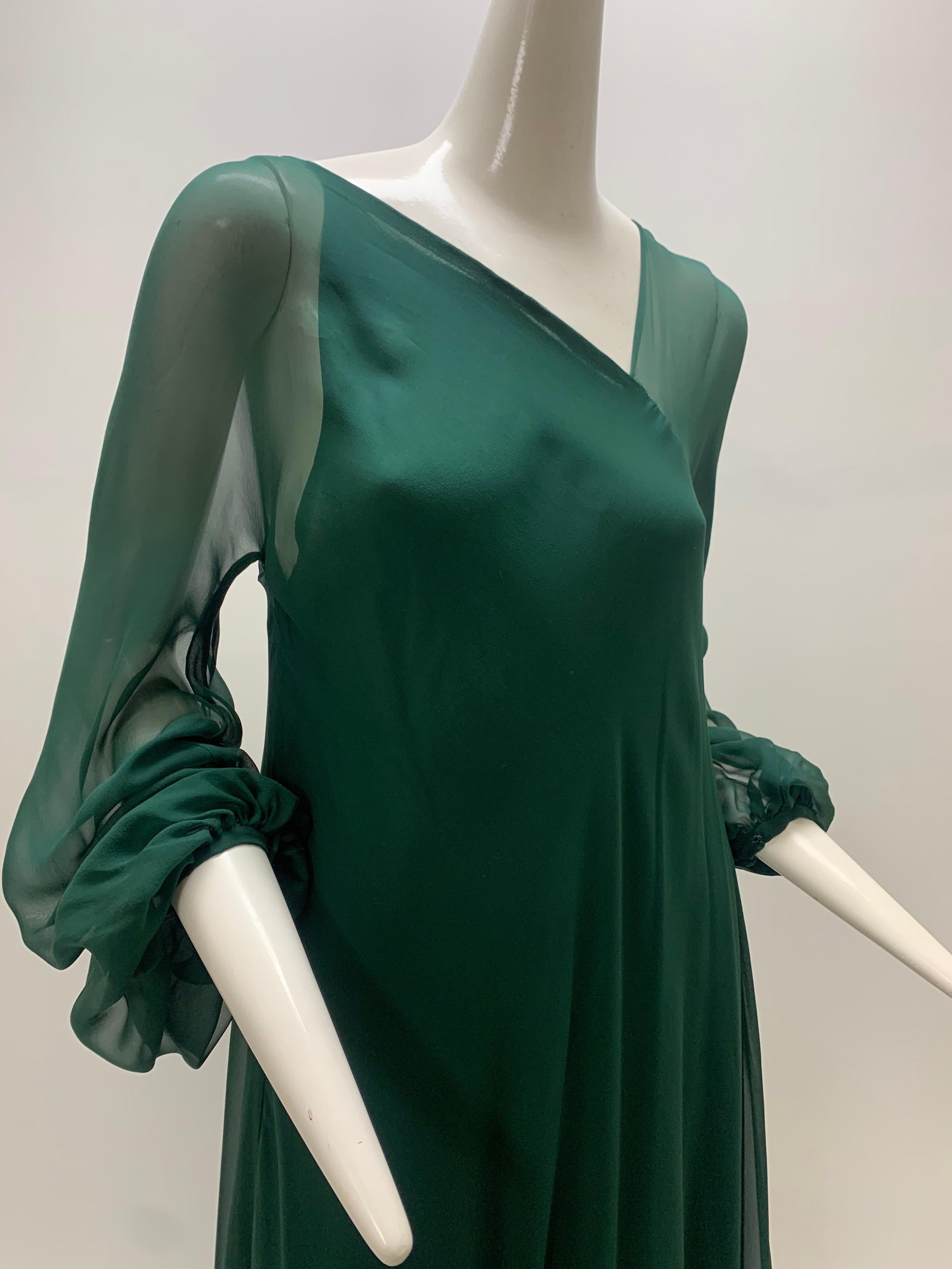 halston green dress