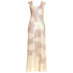 HALSTON ikonisches Wolkenkleid mit Pailletten, 1970er Jahre