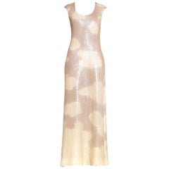 1970'S HALSTON Iconic Sequin Cloud Dress Gown