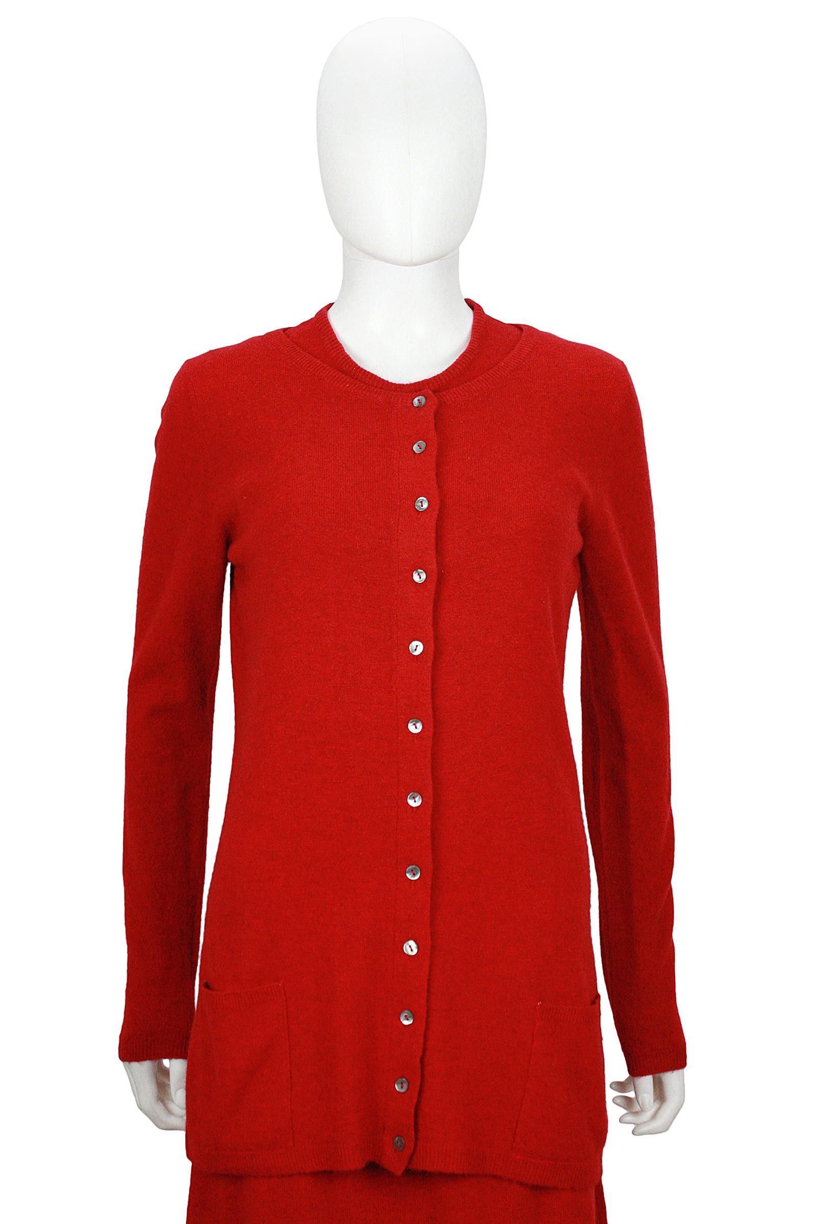 red cashmere dress