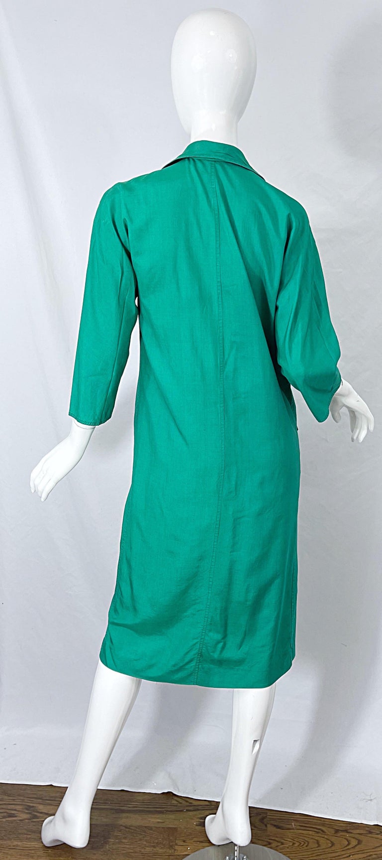 knee length dresses for ladies Halston Heritage Blue Long Sleeve Shirt Dress main image 0