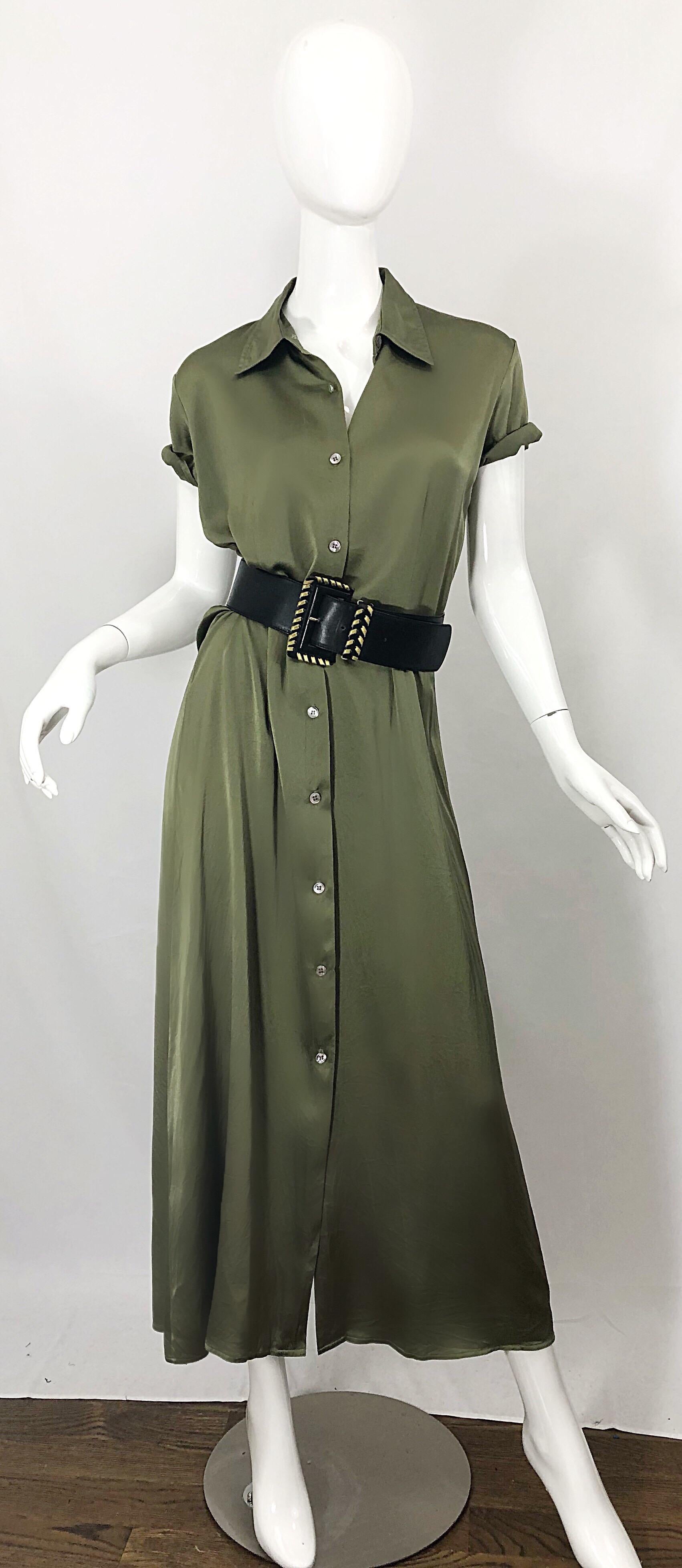vintage halston shirt dress