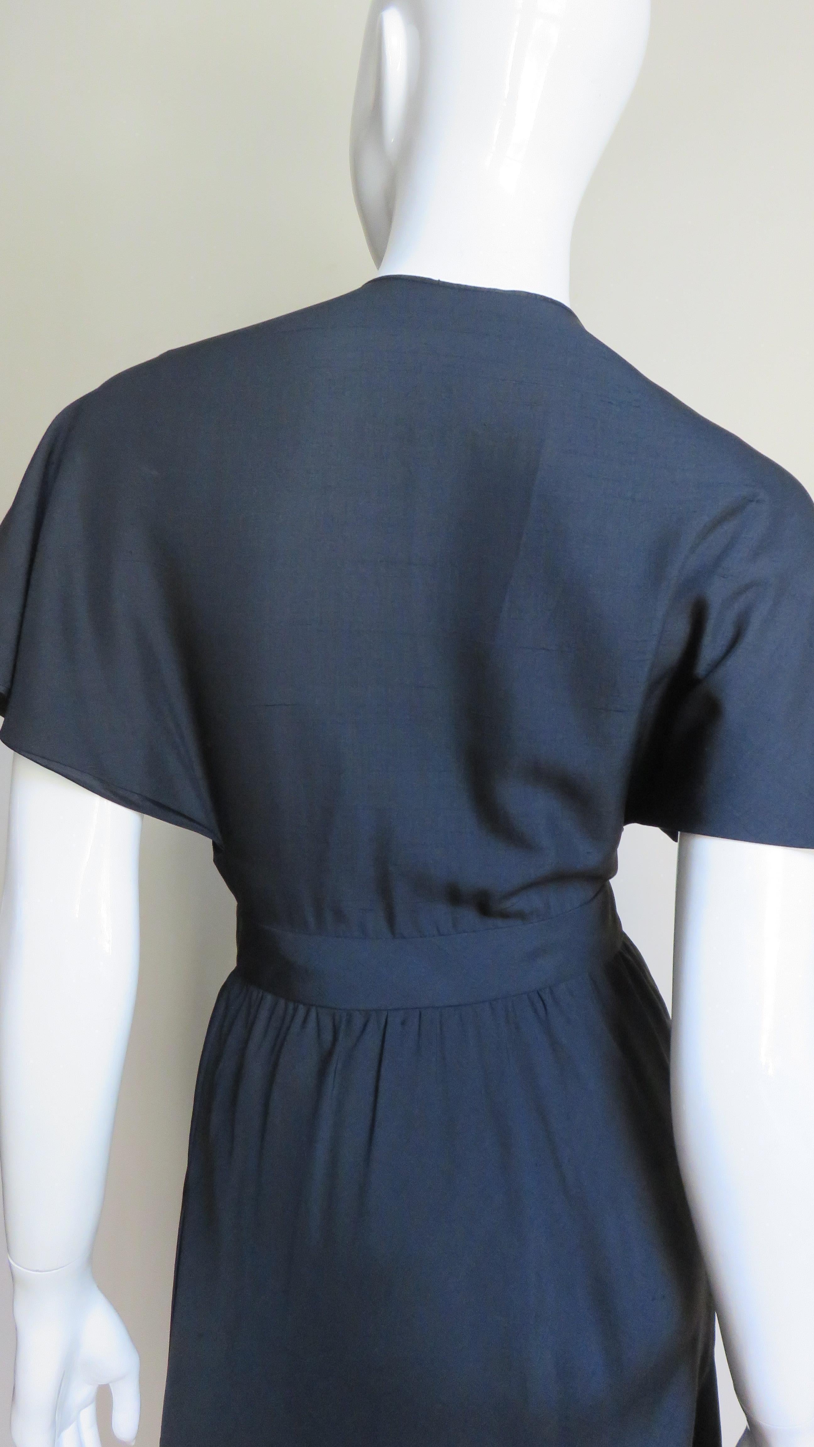 Halston Silk Wrap Dress 1970s For Sale 1