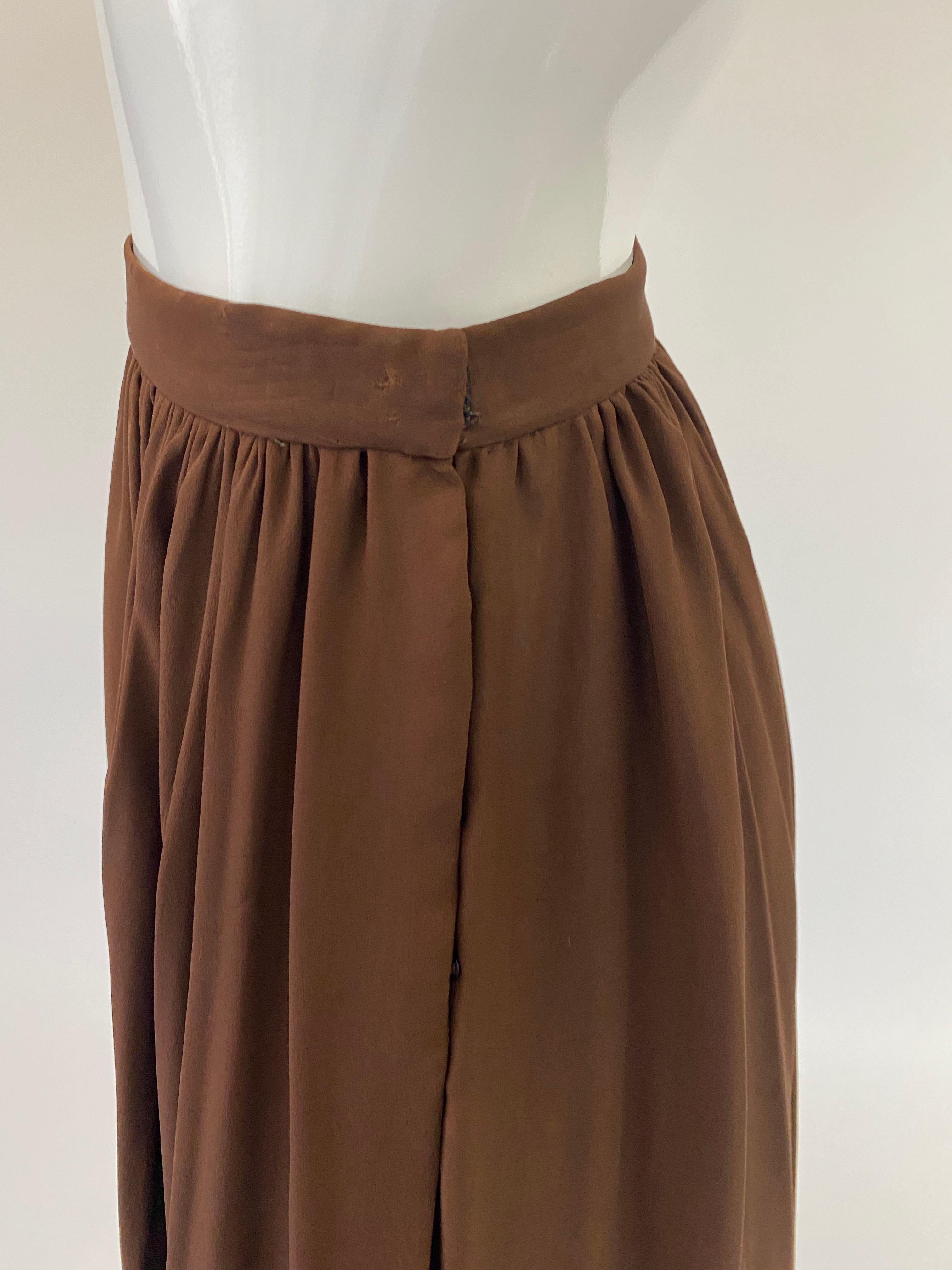 1970’s Halston Silk Chiffon Skirt and Halter Scarf Top 4