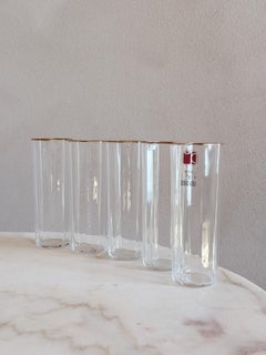 1970s Hand-blown Hexagonal Murano Glasses (Set of 5)