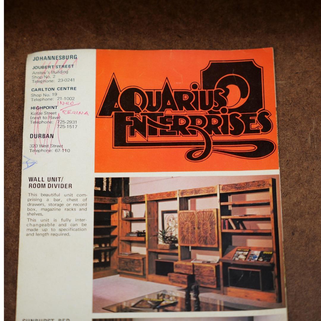 Sud-africain Crédence africaine brutaliste des années 1970 sculptée à la main par Aquarius Enterprises en vente