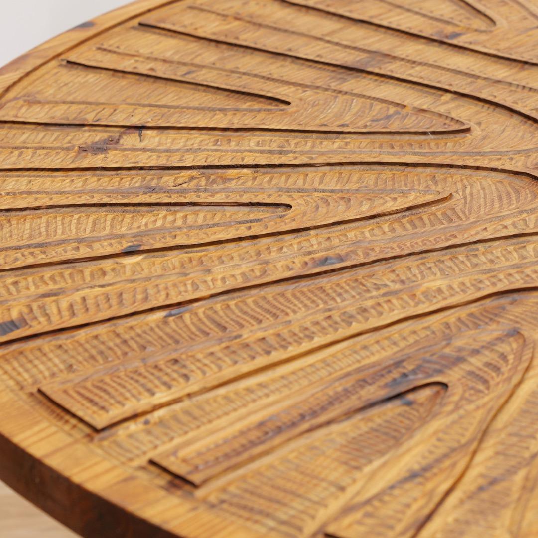 1970s Hand Carved Brutalist Dining Table & Chairs by Aquarius Enterprises en vente 9