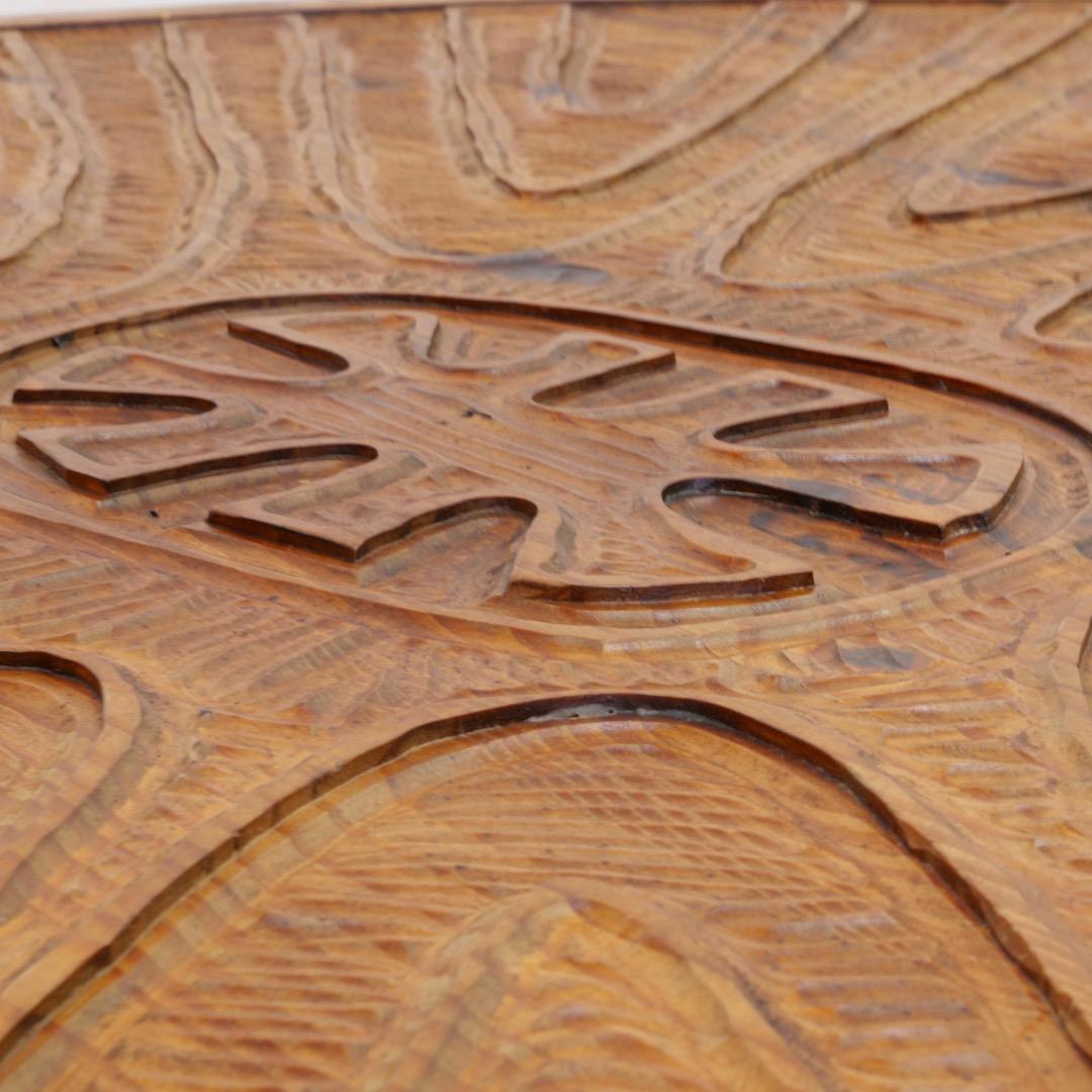 1970s Hand Carved Brutalist Dining Table & Chairs by Aquarius Enterprises en vente 12