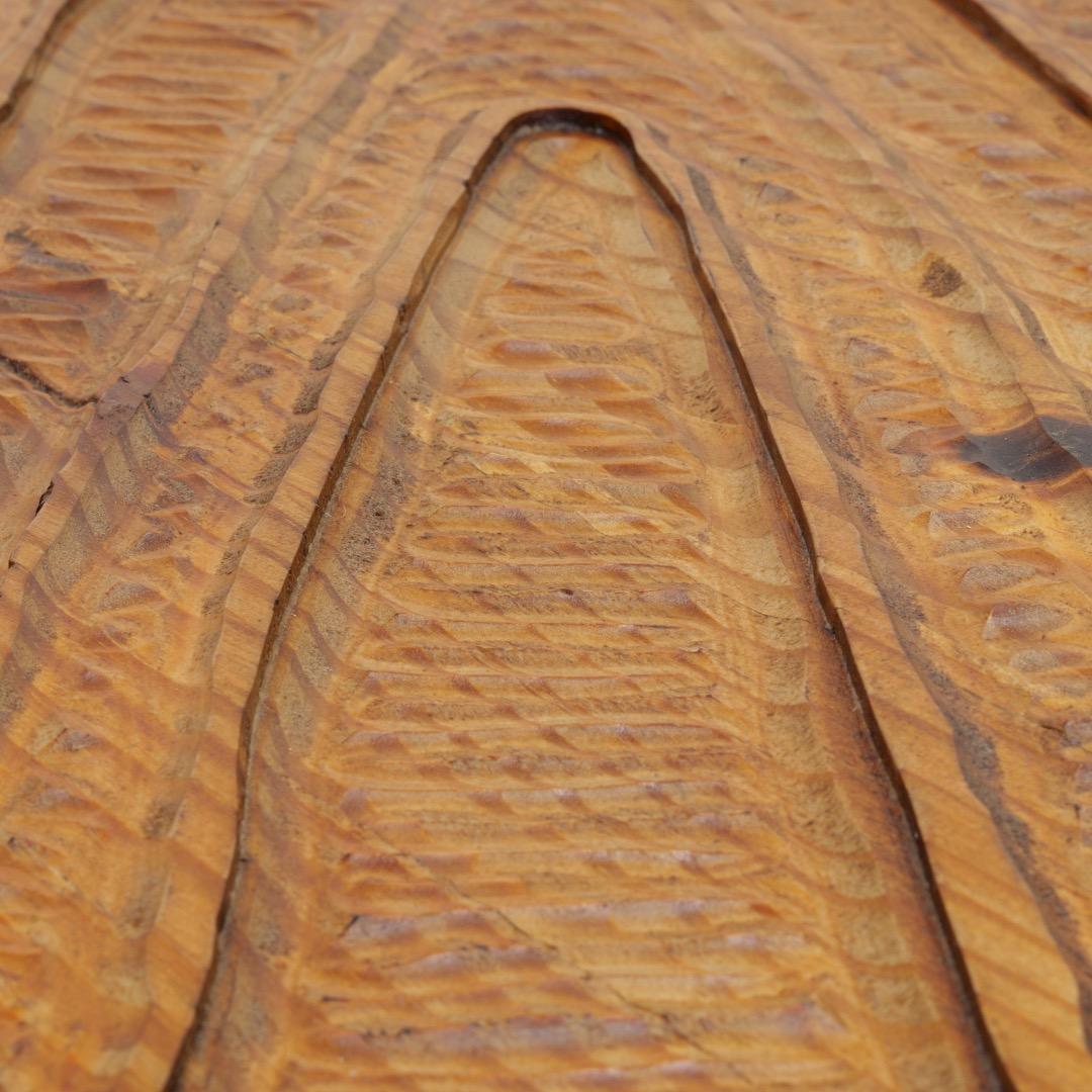 1970s Hand Carved Brutalist Dining Table & Chairs by Aquarius Enterprises en vente 13