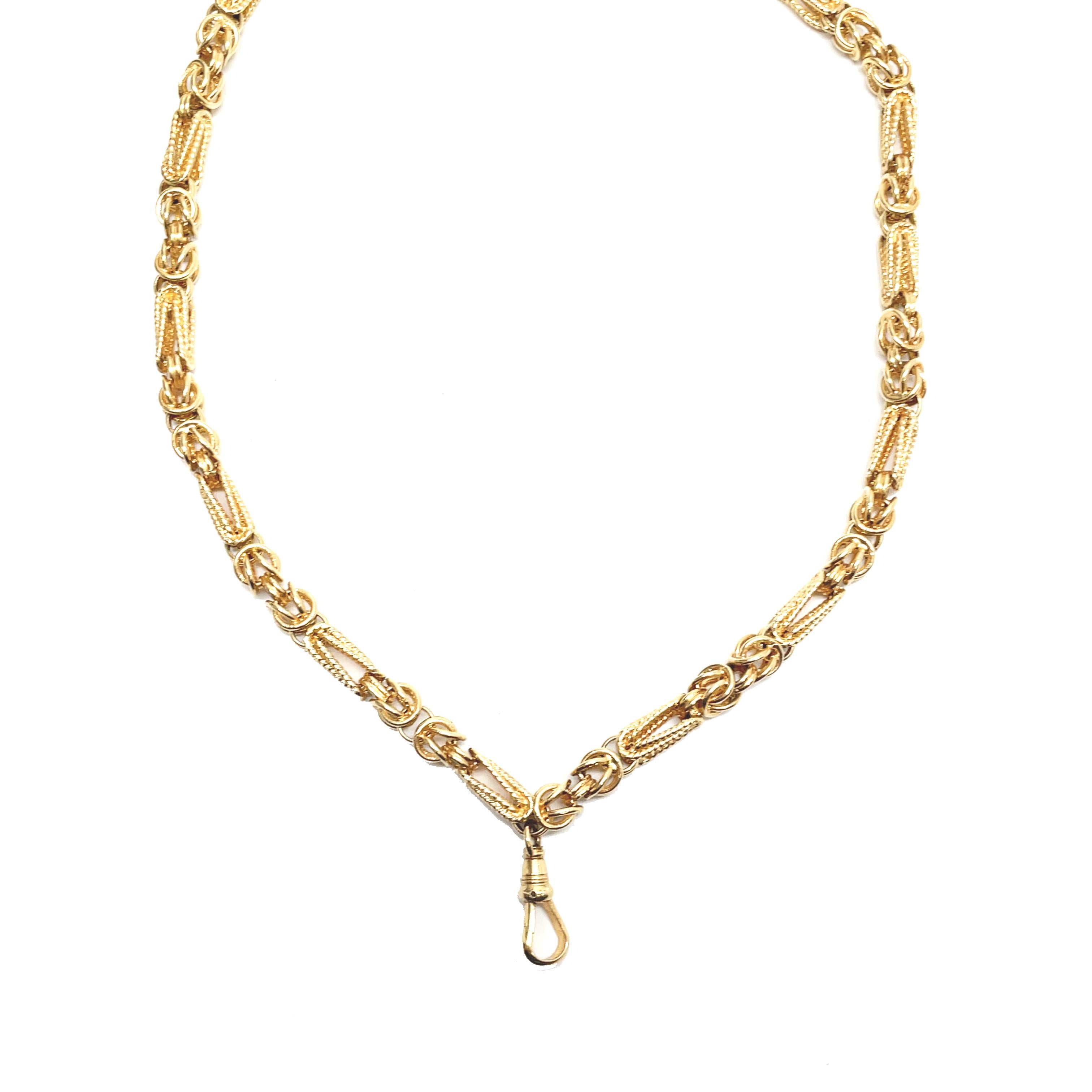 1970's Hand-Crafted Long Yellow Gold Chain 2