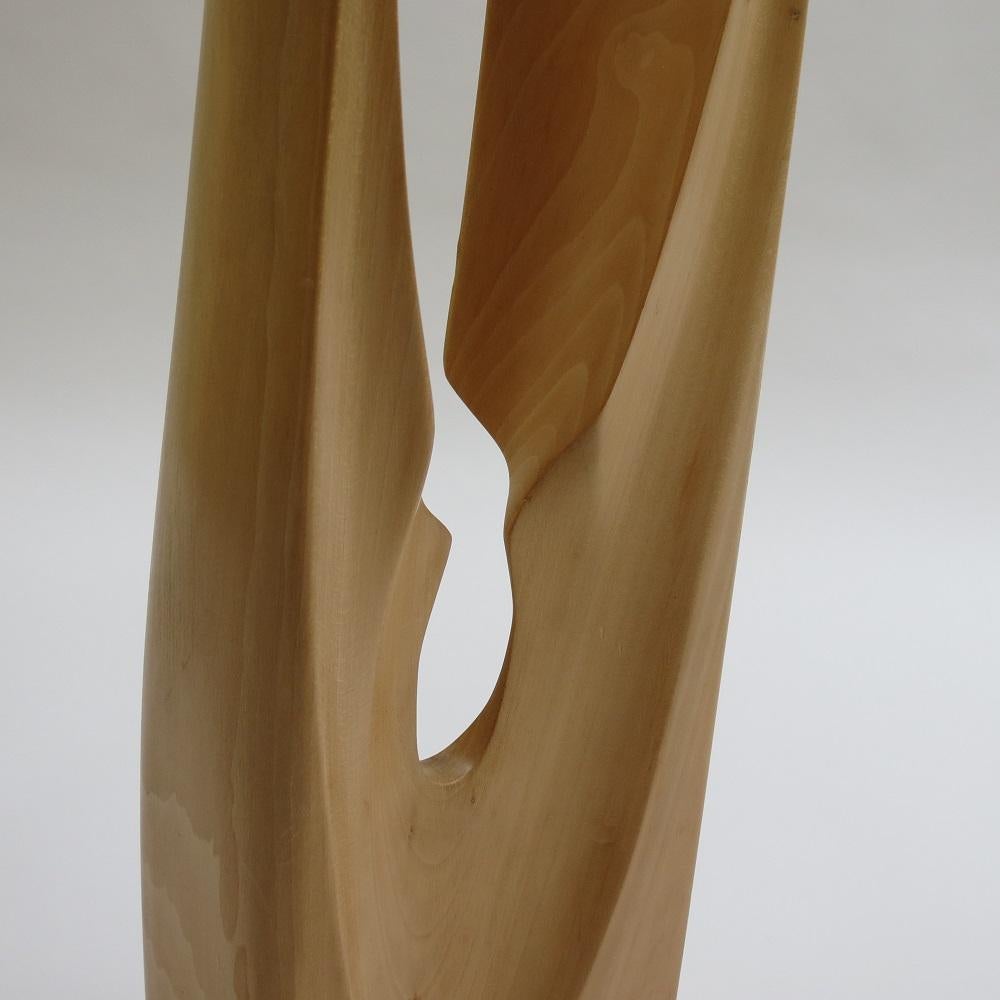 1970s Hand Crafted Wooden Sculpture Barbara Hepworth Style 3