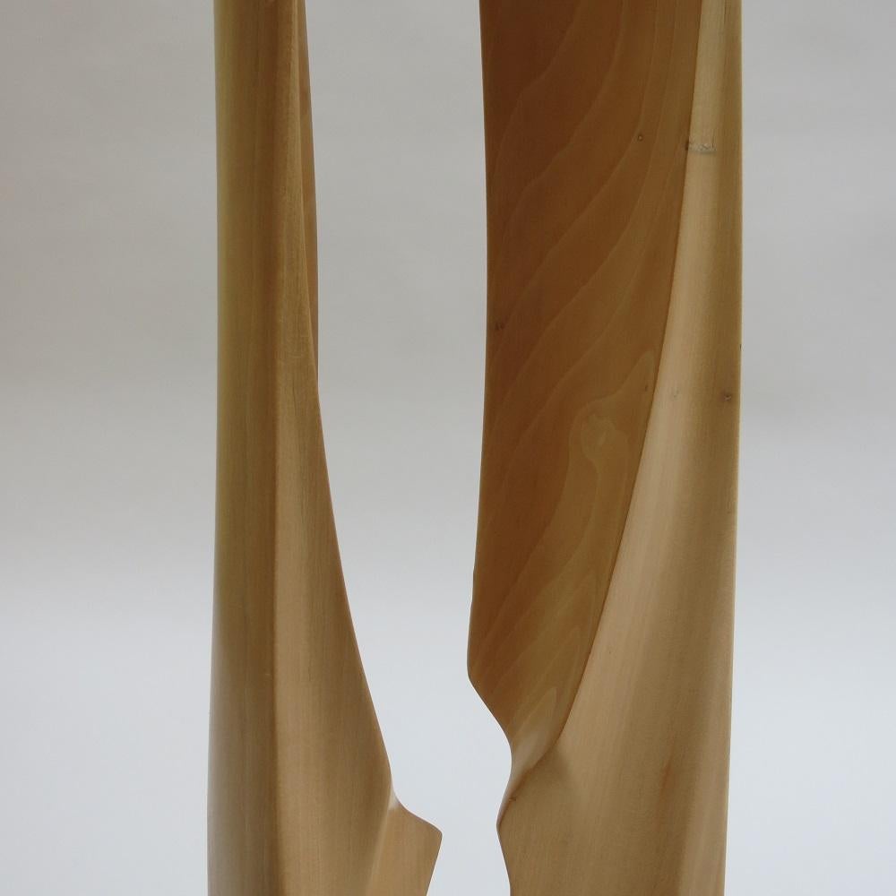 1970s Hand Crafted Wooden Sculpture Barbara Hepworth Style 4