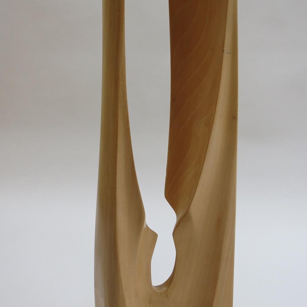 1970s Hand Crafted Wooden Sculpture Barbara Hepworth Style 5