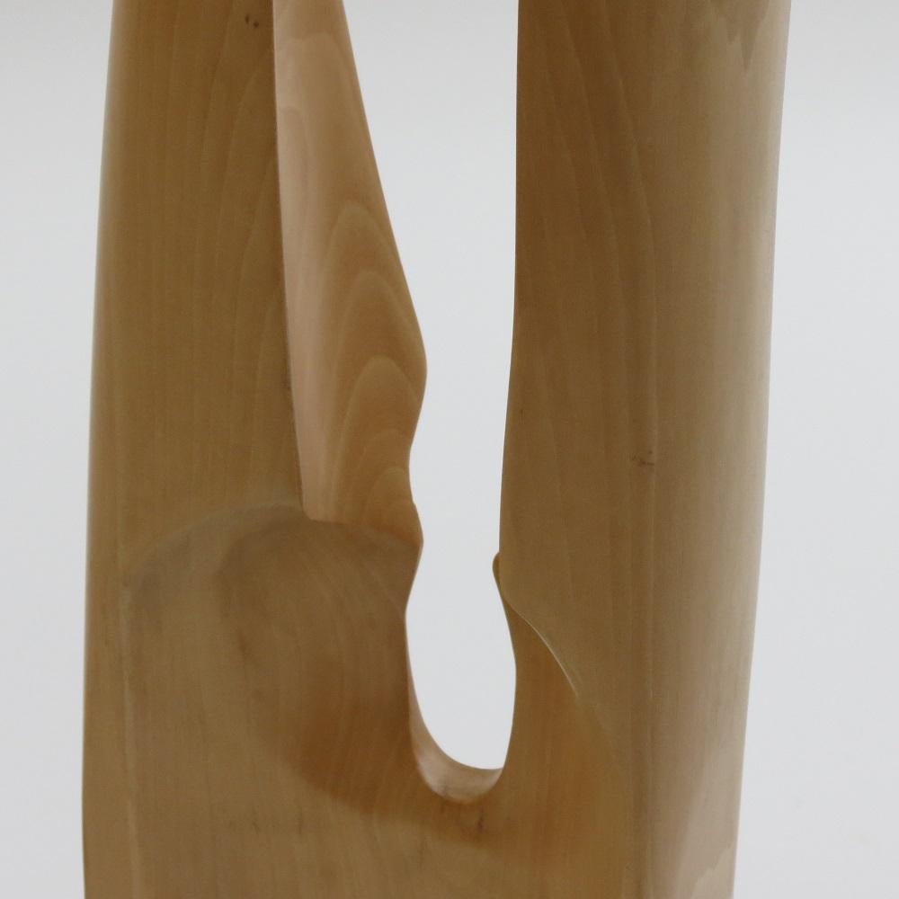 20th Century 1970s Hand Crafted Wooden Sculpture Barbara Hepworth Style