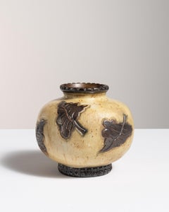1970s Hand-Finished Ceramic Vase from Belgium, 8.3\" Diameter