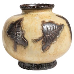 1970s Hand-Finished Ceramic Vase from Belgium, 8.3\" Diameter