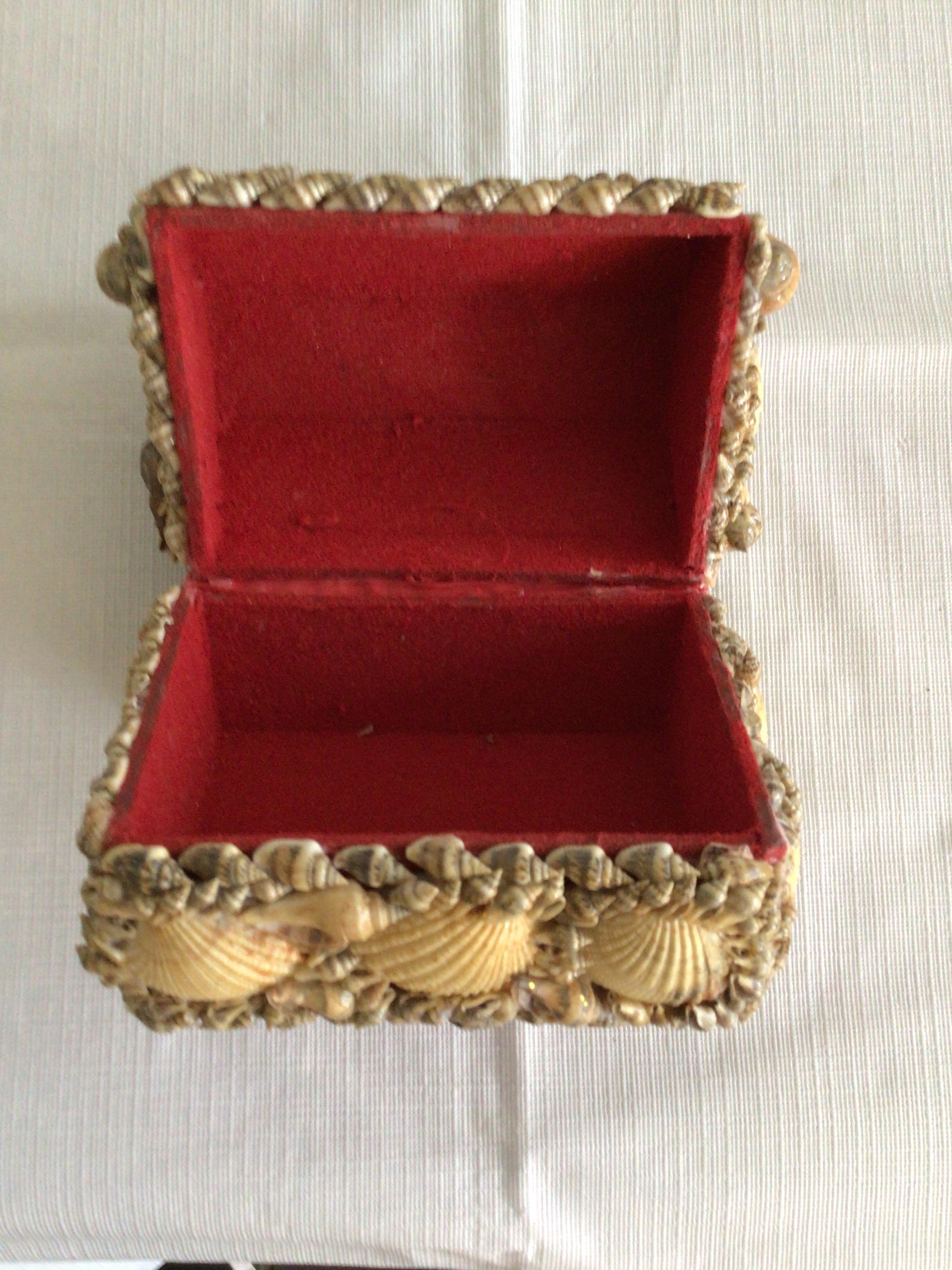 1970s Handmade Domed Top Shell Box For Sale 5
