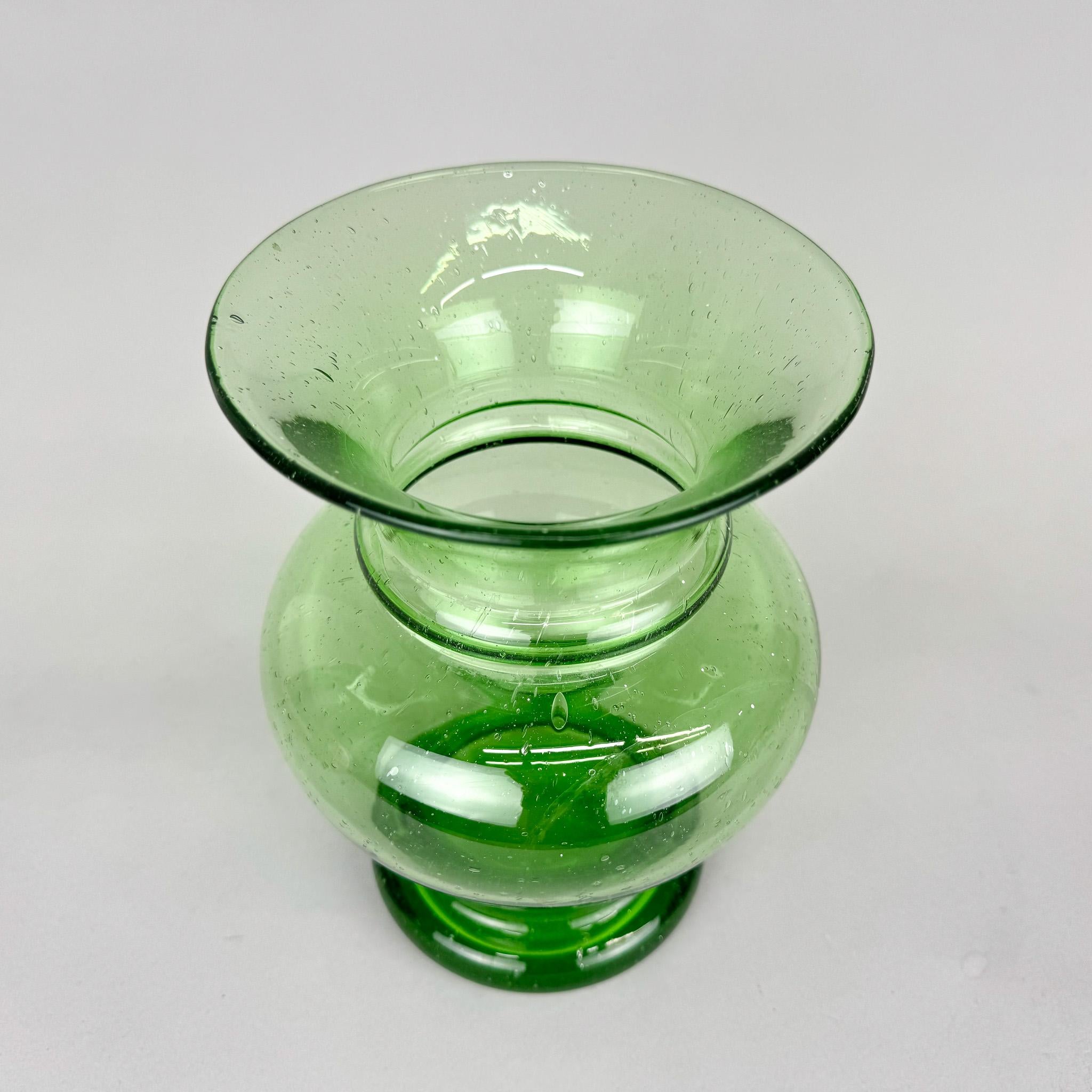 1970s Hand Made Glass Vase, Germany In Good Condition For Sale In Praha, CZ