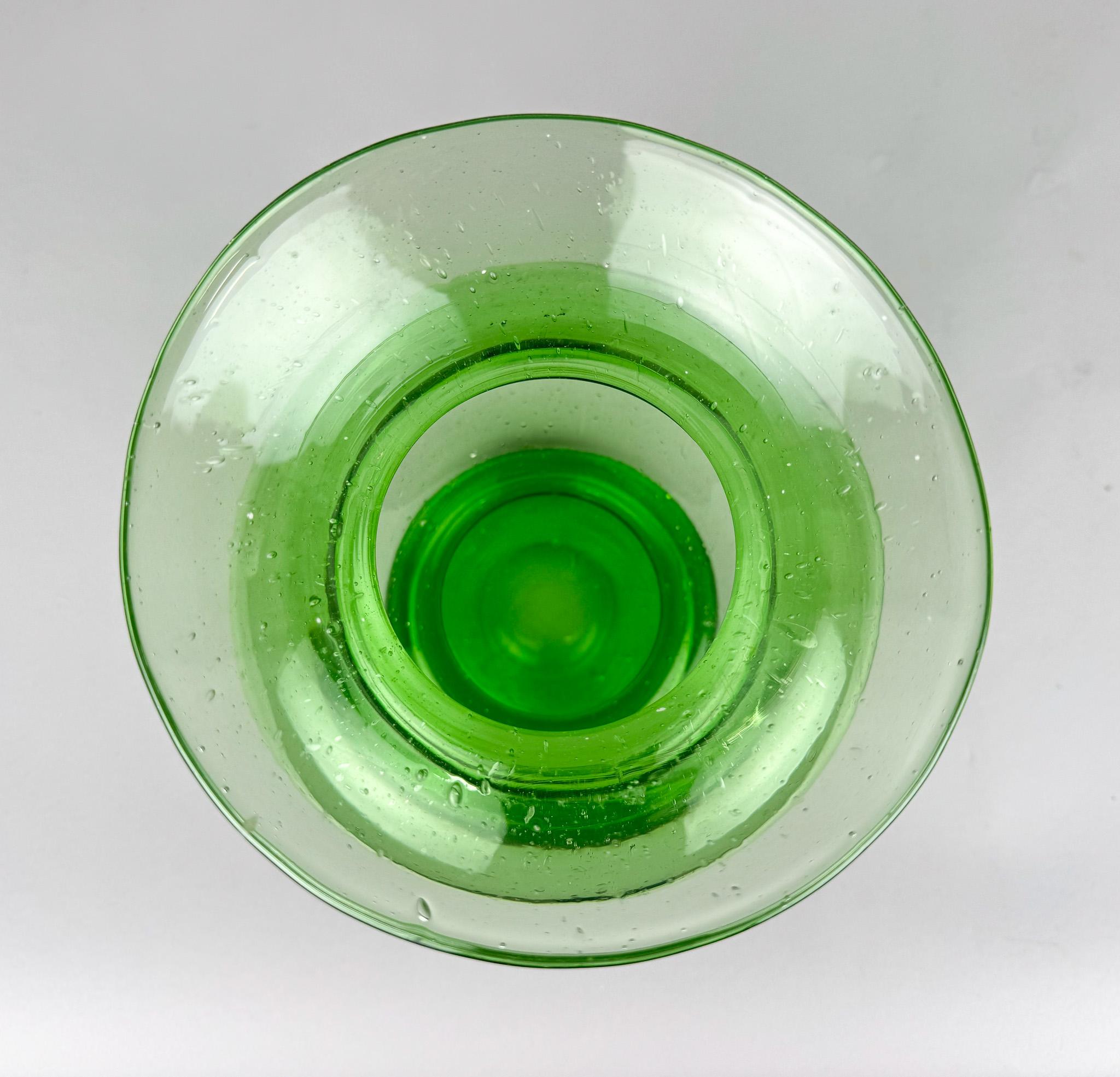 1970s Hand Made Glass Vase, Germany For Sale 1