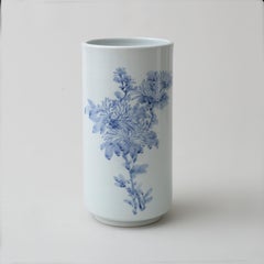 1970s hand-painted Korean vase, earthenware