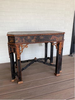 1970s Hand Painted Maitland Smith Chinoiserie Table