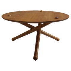 1990s Hand Produced Good Quality Tripod Coffee Table in Ash