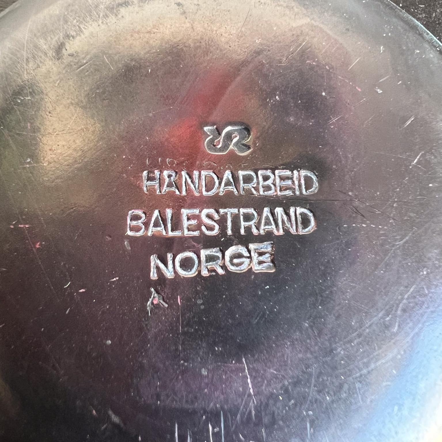 1970s Handarbeid Balestrand Norge Abstract Enamel Art Trinket Dish Norway 1