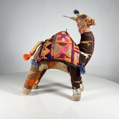 1970s Handcrafted Embroidered Indian Raj Camel Folk Art