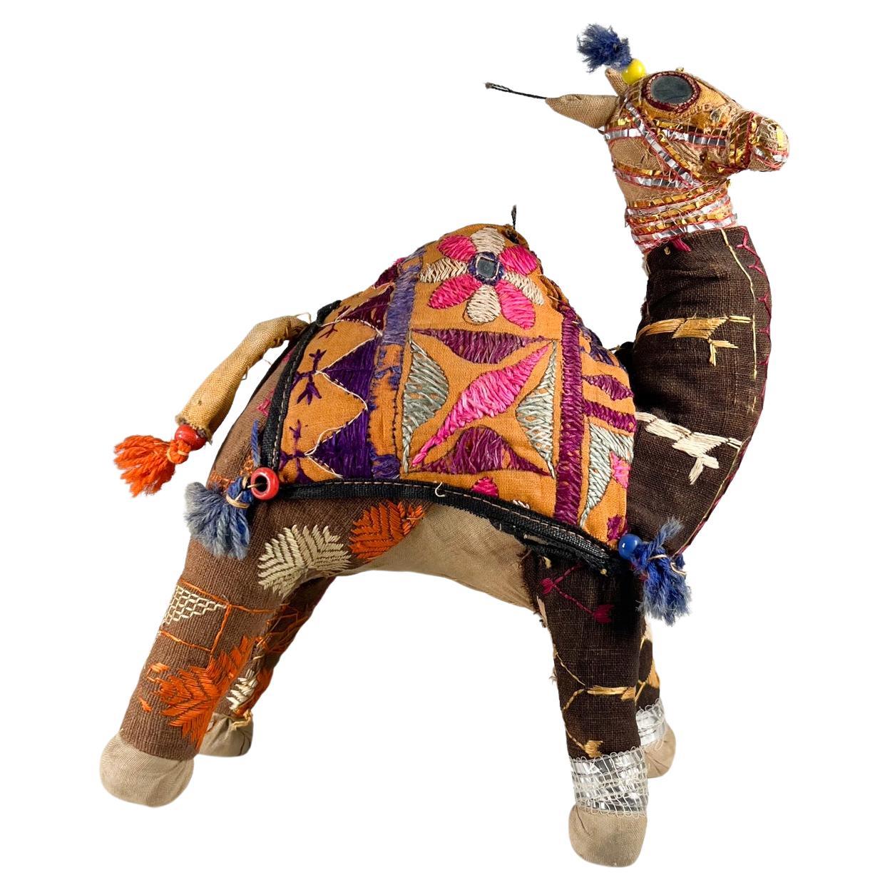 1970s Handcrafted Raj Indian Camel Embroidered Patchwork For Sale
