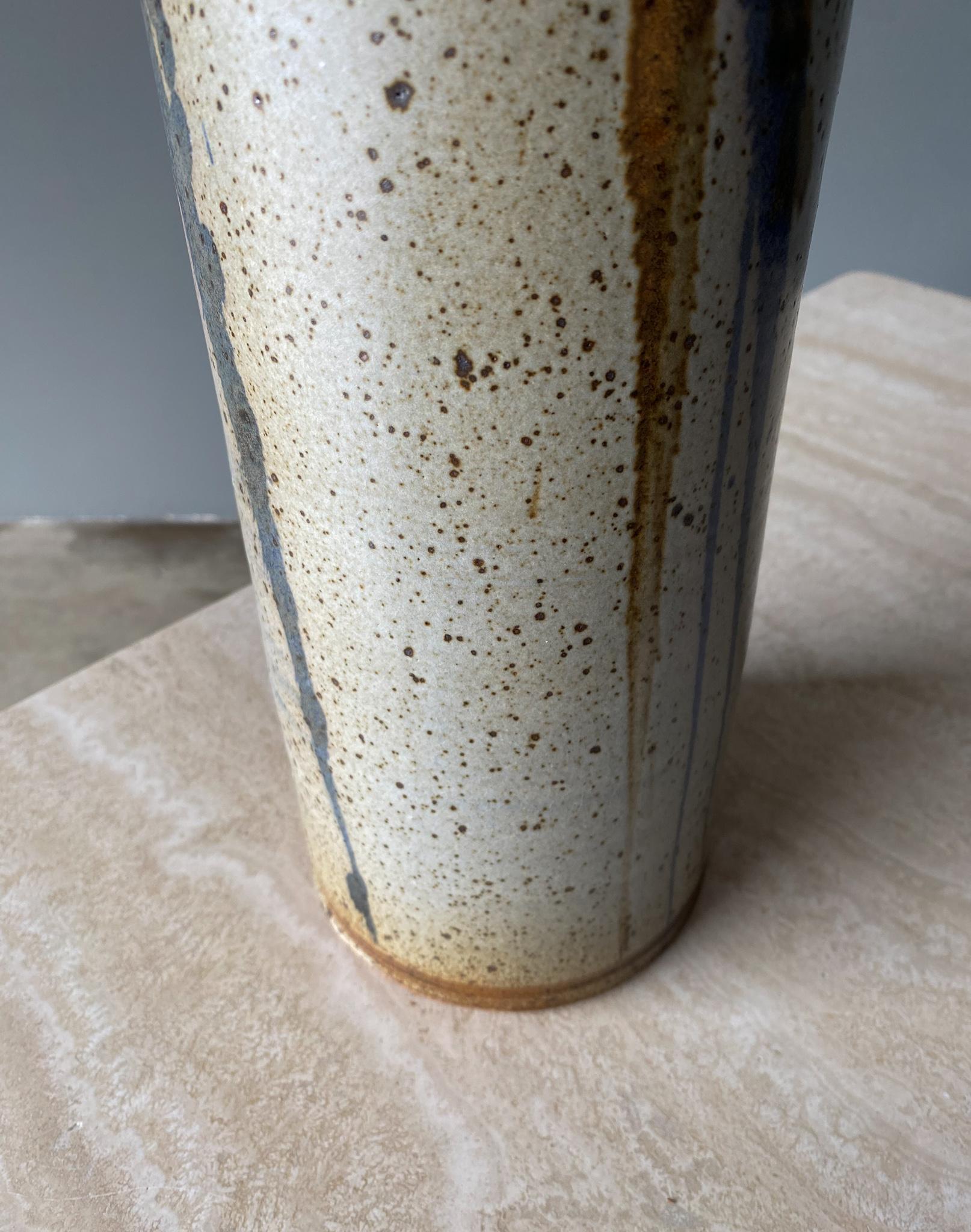 1970s Handmade Tall Signed Ceramic Lidded Jar, 1970s For Sale 9
