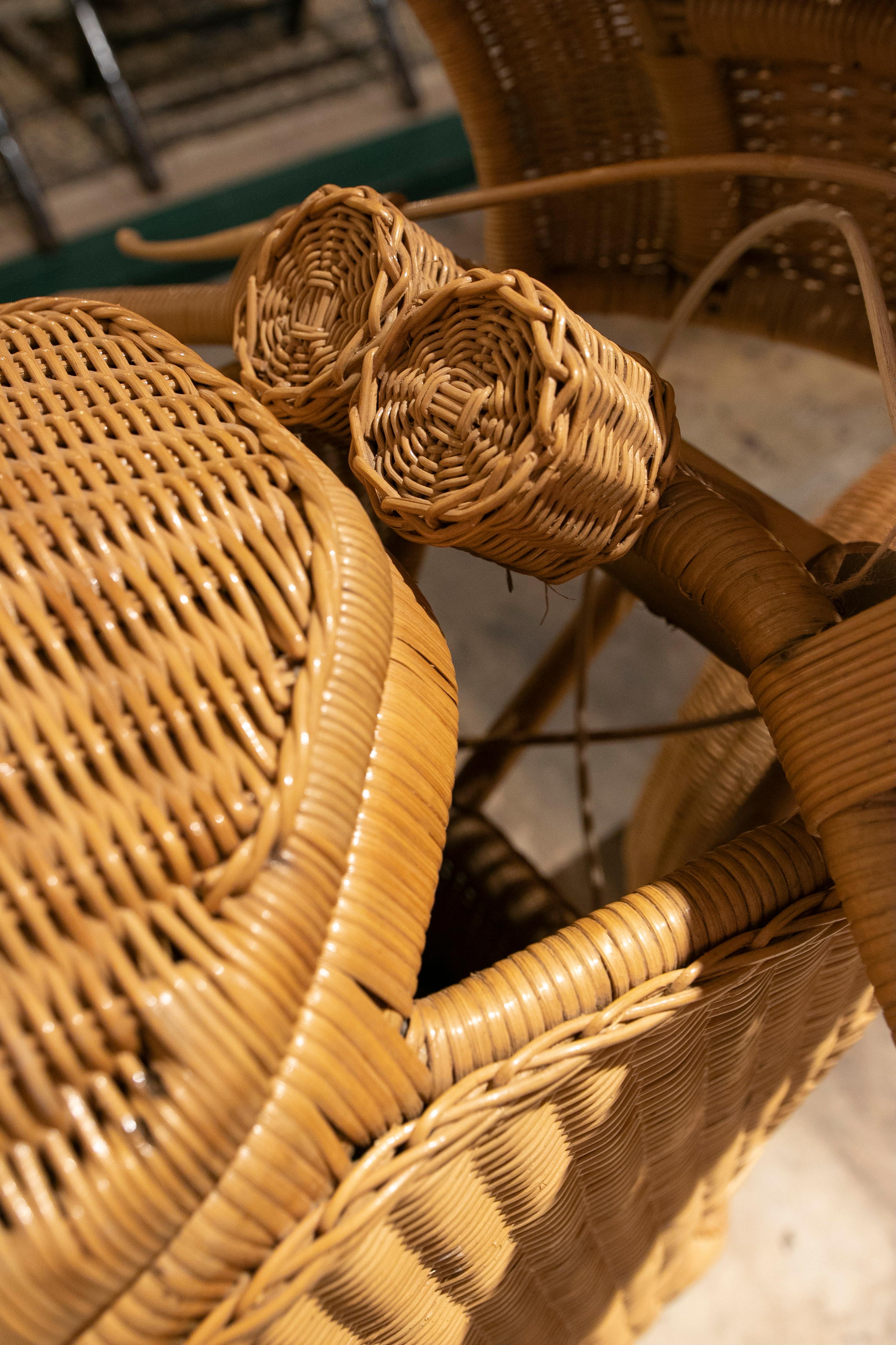 1970s Handmade Wicker and Bamboo Racing Motorcycle For Sale 6