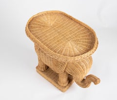 1970s, Handmade Wicker Elephant