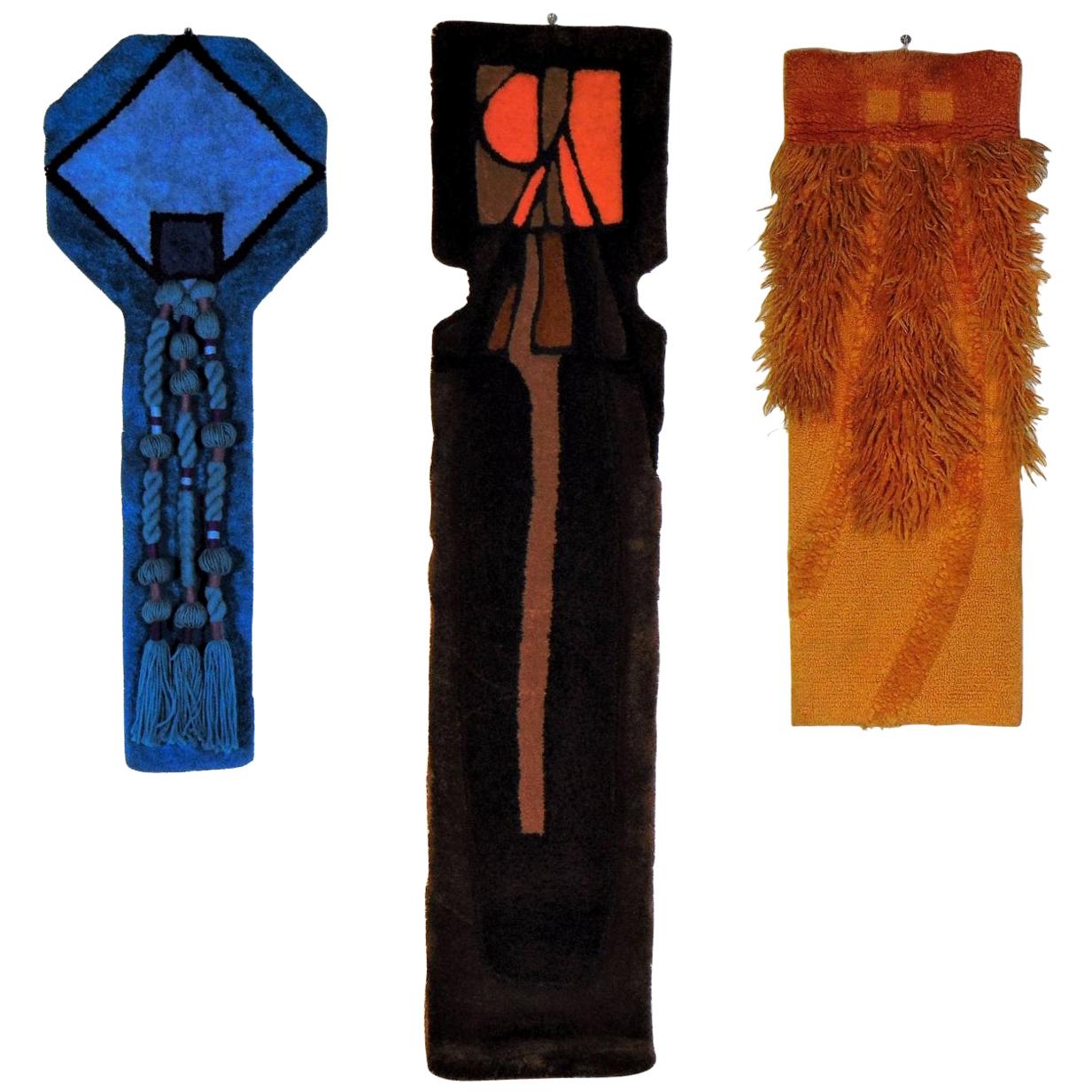 1970s 3 Handwoven Tapestries by Ewald Kroener Schloss Hackhausen