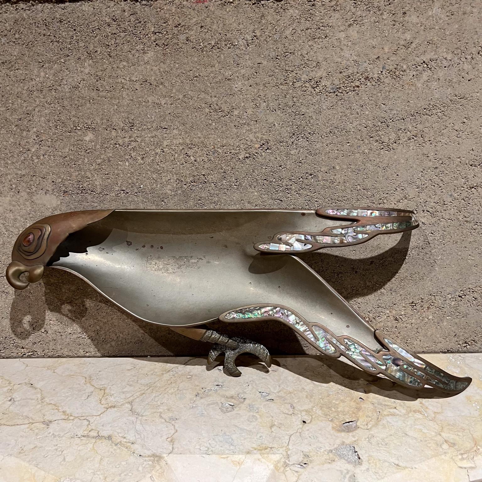 Piatto a forma di pappagallo in metallo A. Stone, stile Los Castillo Messico, anni '70, lavorato a mano in vendita 11