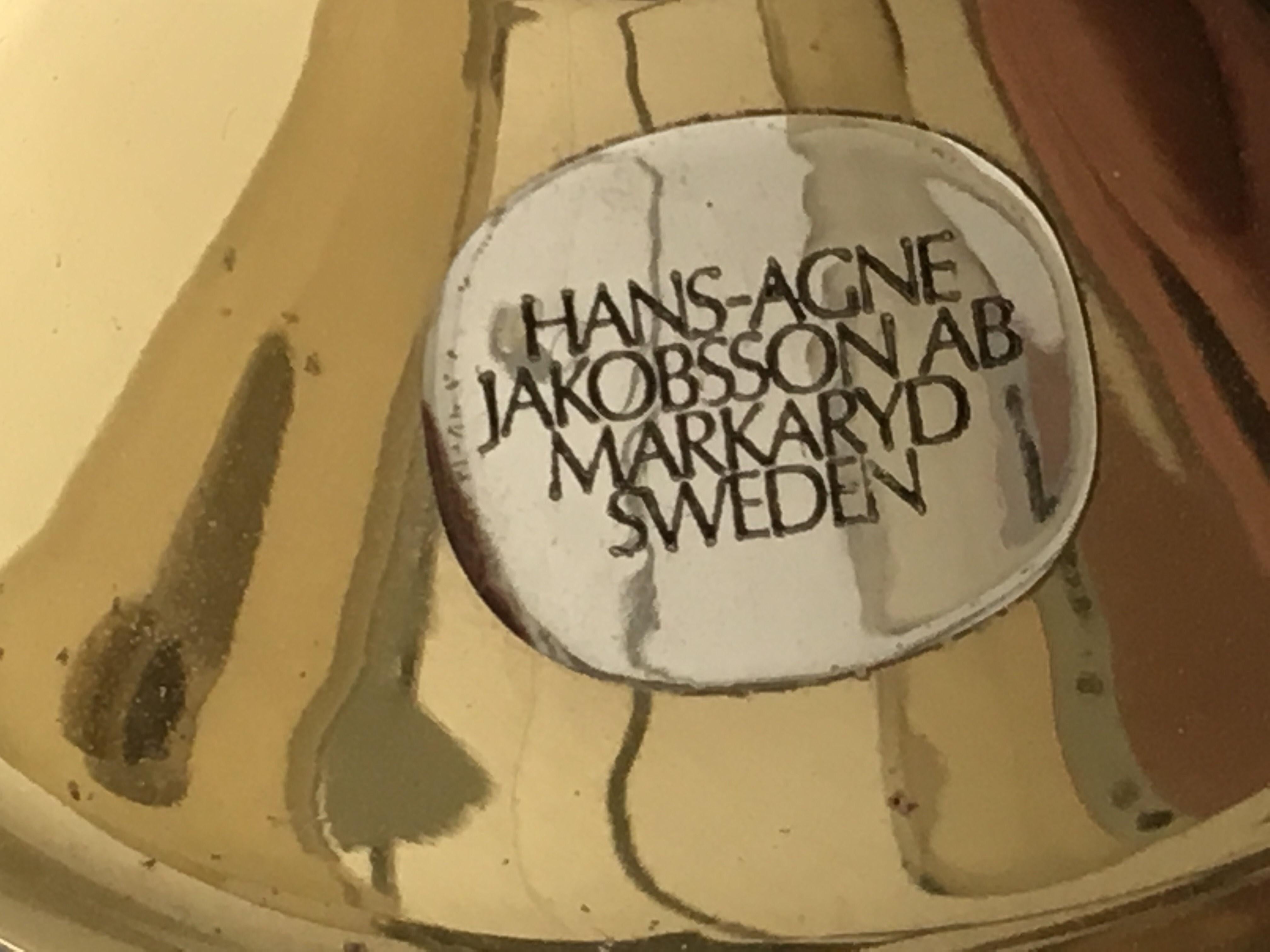 Laiton lustre suédois des années 1970 Hans-Agne Jakobsson en laiton par AB Markaryd en vente