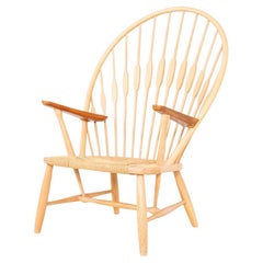 1970s Hans J. Wegner for Johannes Hansen Peacock Lounge Chair