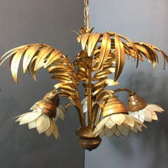 1970s Hans Kogl Palm Ceiling Light