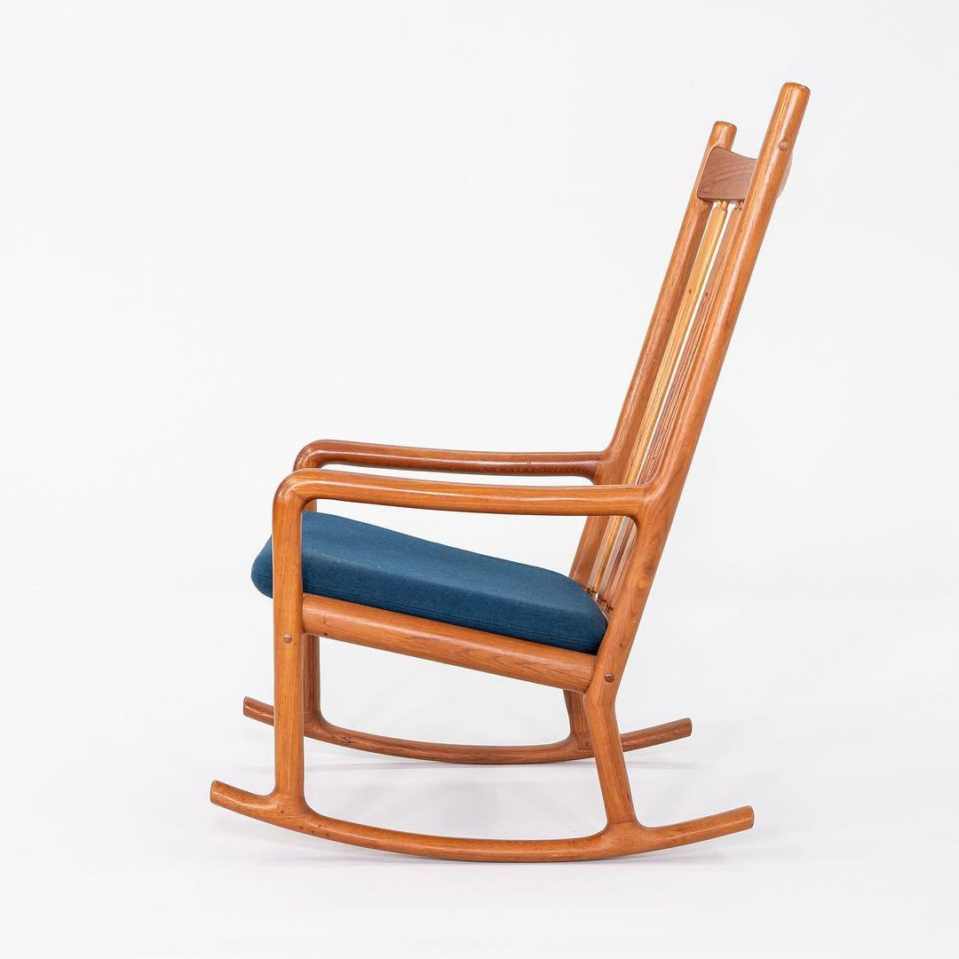 Sedia a dondolo in teak anni '70 Hans Olsen per Juul Kristensen, Danimarca in vendita 3