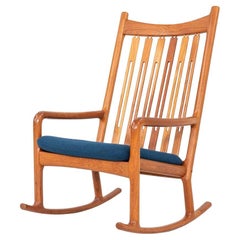 1970s Hans Olsen for Juul Kristensen Rocking Chair in Teak from Denmark