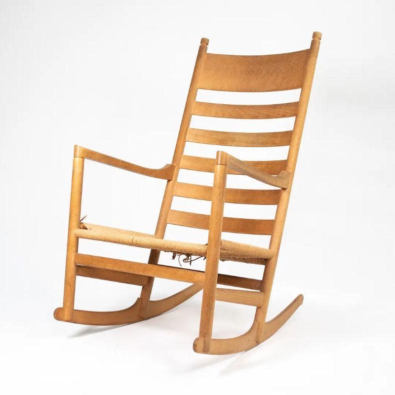 1970 Hans Wegner pour Carl Hansen & Søn CH45 Rocking Chair en hêtre en vente 3
