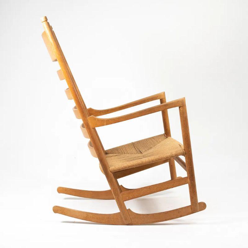 1970s Hans Wegner for Carl Hansen & Søn CH45 Rocking Chair in Beech In Good Condition For Sale In Philadelphia, PA